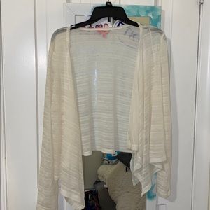 White sheer cardigan